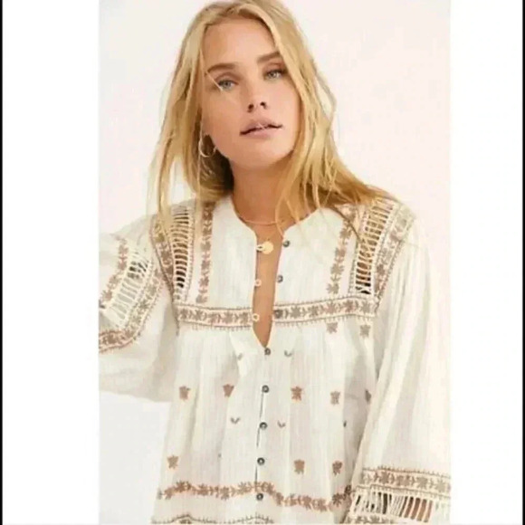 Free People Tops - Free People All Roads Lead To You Blouse